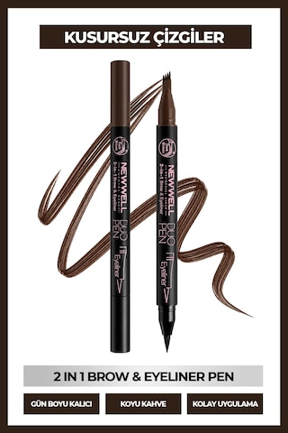 Duo Pen 2-in-1 Brow & Eyeliner Dark Brown 02 2 Ml