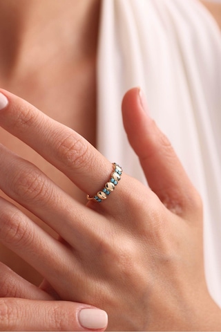 Gianfranco Mavi Taşlı Antique Yüzük