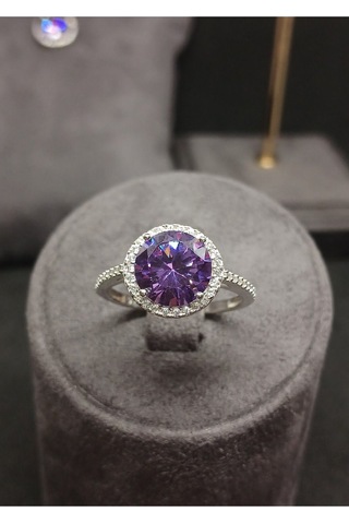 Elmas Kesim Taşlı Gümüş Takı Seti - Kolye Ucu, Küpe Ve Yüzük Gümüş