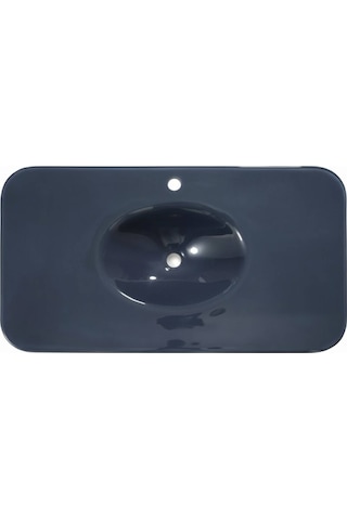 Badella - Duru Cam Lavabo Antrasit 120 58 - Mz-312- Antrasit