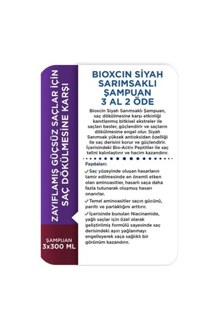 Siyah Sarımsaklı Şampuan