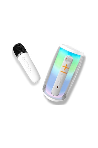Newface Pluse 6 Mikrofonlu Rgb Kablosuz Hoparlör - Beyaz