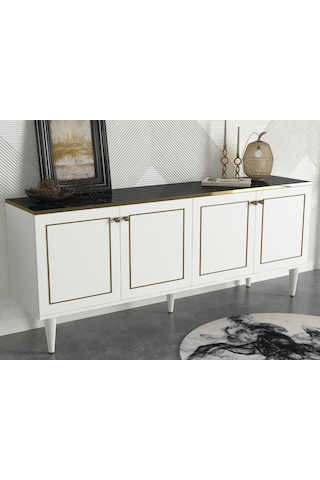 Dekorister Exclusive Ravenna Konsol Beyaz-Mermer