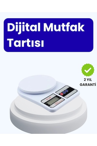 Dijital Mutfak Terazisi 10kg Kapasiteli 1g Hassasiyetli Renkli