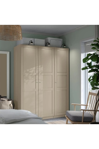 Ikea Gri Geniş Kapaklı Gardırop 150x60x201 Cm