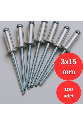 3x15 Pop Perçin Alüminyum - Çelik Al - St
