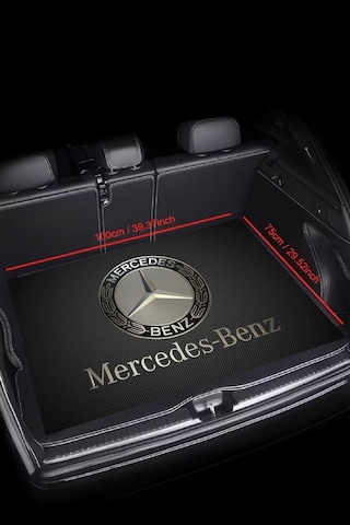 Dijital Baskı Dekoratif Mercedes Desen Araba Bagaj Matı Yıkanabilir Bagaj Havuzu