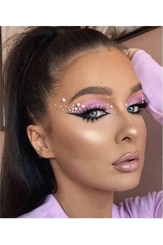 Gold Beauty 244 Adet Kendinden Yapışkanlı Inci Tırnak Taşı ve Yüz Taşı Vücut Taşı-8682376125031