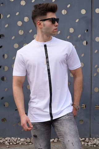 Madmext Madmext Baskılı Beyaz T-shirt 5378-beyaz Beyaz