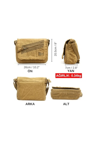 Oldcottoncargo Old Cotton Cargo 7136 Robbie S Bag Okul - Tablet - Omuz Çantası Camel