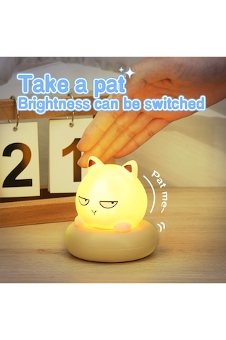 Cbtx Sevimli Şekil Silikon Dokunmatik Gece Lambası  - Yeşil