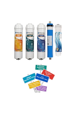 Kapalı Kasa İki Tarafı Quick 5 Li Filtre Seti Nsf Ve Wras Belgeli Vontron Membranlı Set