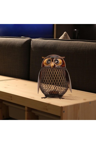 Jms Tooarts Baykuş Şekilli Metal Para Kutusu Ev Mefruşat Ürünleri Crafting Hediye