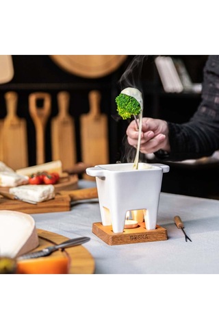 Tapas Küçük Fondü Seti, Tapas Fondue, 2 Kişilik Peynir Veya Sos Fondü Çok Renkli