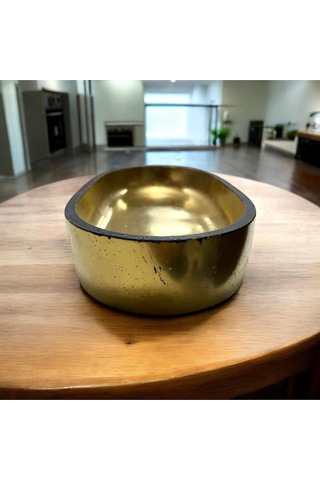 Dekor Dekoratif Tepsi Şık & Modern , Mum Kasesi, Orta Sehpa Obje Çok Amaclı Kase 2