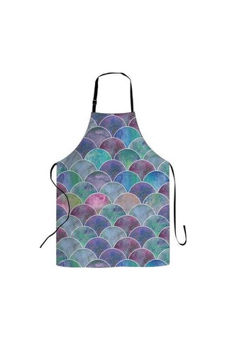 Fastbuy Kadın Ayarlanabilir Boyunlu Önlük, Evde Uygun Balık Desen, Rahat Doku Diğer