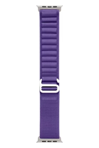 Watch Ultra 49mm Uyumlu Krd-74 Hasır Kordon Lumena Mor