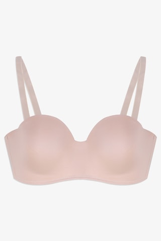 2'li Paket - Kadın Dolgusuz Mikro Straplez Sütyen Siyah - Ten