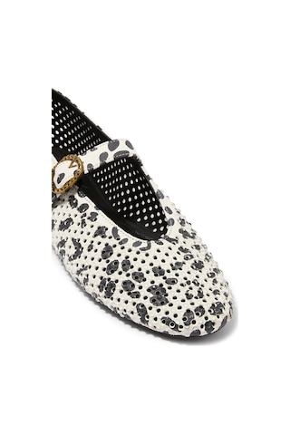 Kurt Geiger Mayfair Ballet Flats Deri Şık Kadın Babet Ayakkabı Çok Renkli