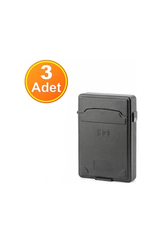 3 Adet - 2.5 İnç Hdd Ssd Harddisk Taşıma Ve Koruma Kutusu Sert Plastik