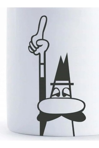 Kupa - Mug - 250ml - Bialetti İkonik Bıyıklı Adam Desenli - Porselen Genel