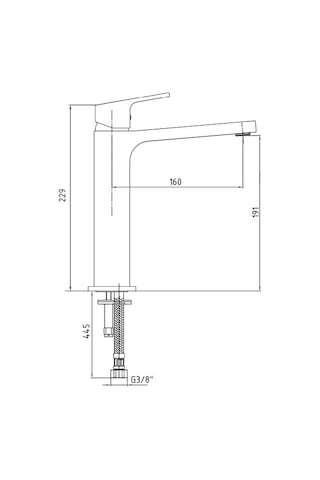 Eca Tiera 10218800 Orta Boy Tip Lavabo Bataryası Mat Siyah