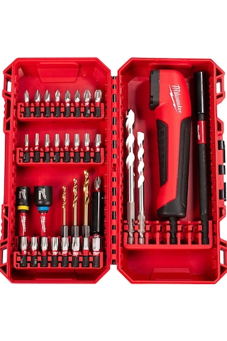 Milwaukee Shockwave Köşe Adaptörlü Tığ Ve Bits Uç Seti 35 Parça 4932 4936 53