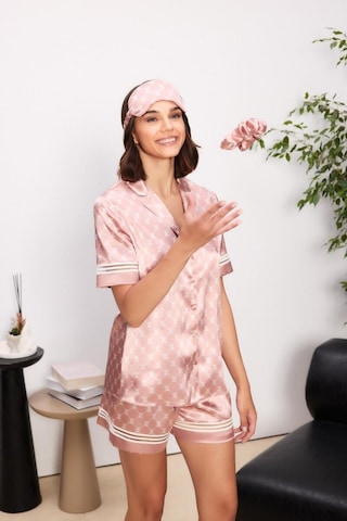 Pierre Cardin Brandy Saten Biyeli Kadın Pijama Şort Takımı 1325 Bronz