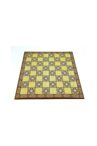 Sedef Desenli Polyester Vernik Kaplama Satranç Tahtası