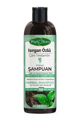 Phytoflora Isırgan Özlü Çam Terebentin Özlü Bitkisel Şampuan 400 ML