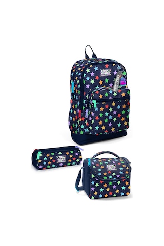 Coral High Kids Lacivert Renkli Yıldız Desenli 3 Lü Okul Çanta Seti Set0133209 Bronz - Altın Coral High Kids Lacivert Renkli Yıldız Desenli 3 Lü Okul Çanta Seti Set0133209 Bronz - Altın