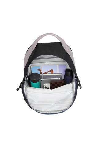 Smart Bags Büyük Boy Laptop Bölmeli Su Geçirmez Kumaş Renkli Okul Çantası Siyah/gri