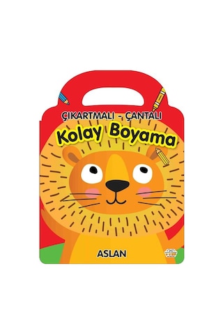 3-6 Yaşa Uygun Kolay Boyama Çıkartmalı Çantalı Set - 4 Kitap