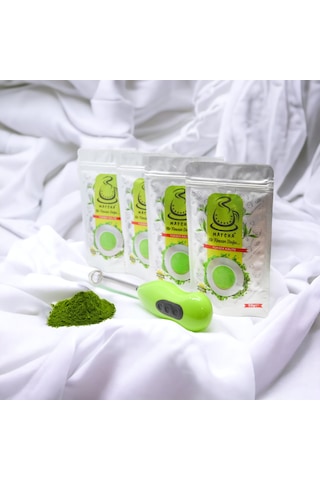 En Yeşil Çay Karadeniz Matcha Çayı 4 x 50 G + Elektronik Mikser + Pil 2'li