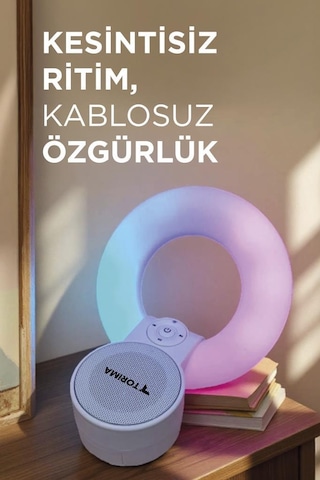 Torima D65 Beyaz Rgb Işıklı Kablosuz Bluetooth Hoparlör