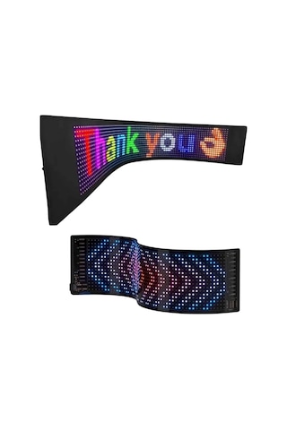 Led Matrix Panel Rgb Yazı Yazma Animasyonlu Telefon Kontrollü Akıllı Ekran Düz Renkli