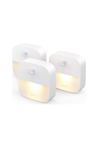 Lumi 3 Lü Led Gece Lambası Hareket Sensörlü, Otomatik Açma/kapama, Sıcak Beyaz Işık