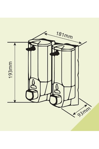 Xinda Zyq138sk Sıvı Sabun Ve Şampuan Dispenseri 2' Li Krom 380 Ml