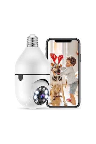 Maiyame Ampul Güvenlik Kamerası, 360 Derece Pan/tilt Panoramik Ip Kamera, 2.4ghz Wifi 1080p A Ev Kamerası
