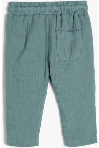 Koton Pantolon Beli Bağlamalı Cepli Pamuklu Müslin Kumaş Mavi 3smb40034tw 3SMB40034TW614 Mavi
