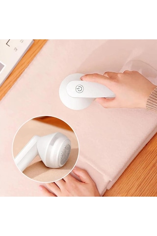 Elektrikli Tüy Alma Makinesi, Usb Şarjlı, Kazak Tıraş Makinesi Beyaz