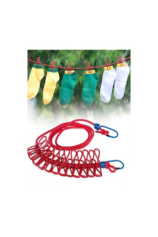 Morabi Dış Mekan Çamaşır İpi Mandallı 234782501 Beyaz