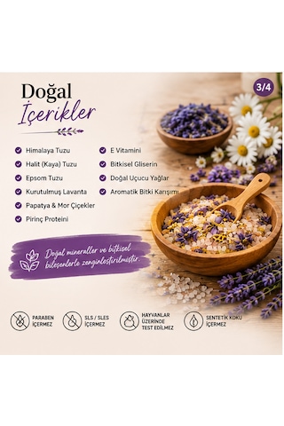 Laborem Natura Mor Çiçekler Çok Amaçlı Banyo, Ayak Ve Vücut Tuzu Mineralli Rahatlatıcı Bakım Tuzu 200 Gr