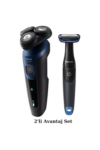 Philips S5445 Islak - Kuru Sinek Kaydı Tıraş Makinesi - BG1024 Banyo Vücut Bakım Tıraş Makinesi Seti
