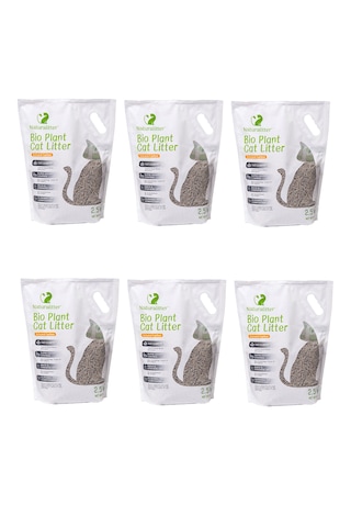 Naturalitter Bio Plant Cat Litter Tofu Aktif Karbonlu Pelet Kedi Kumu 6 X 2,5 Kg