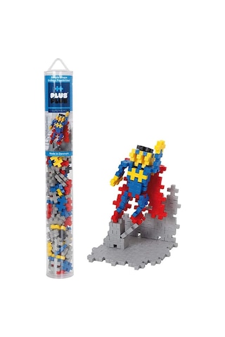 Plus - Plus Minecraft Temalı Silindir Kutuda Superhero - Süper Kahraman Lego Yapı Oyuncağı 100 Parça