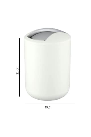 Çöp Kovası Beyaz Brasil Model 18 X 15 - 31 X 19,5 Beyaz