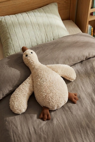 Sevimli Uyku Arkadaşı Antialerjik- Vidalı Göz- Teddy Ekru Kaz