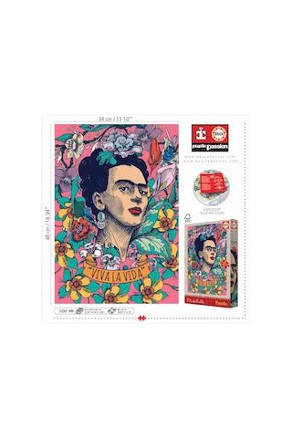 Educa Puzzle 500 Parça Yaşasın Hayat Frida Kahlo 19251