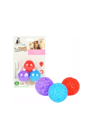 Flip ZM4-4316 3 CM Zilli Kedi Oyun Topu 3'lü Çok Renkli